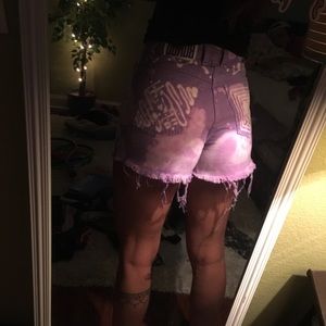BONGO LavenderHigh-Waist  Denim Shorts cut-offs